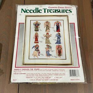 1994 Needle Treasures Cross Stitch Kit Angels Through the Years Sealed Christmas